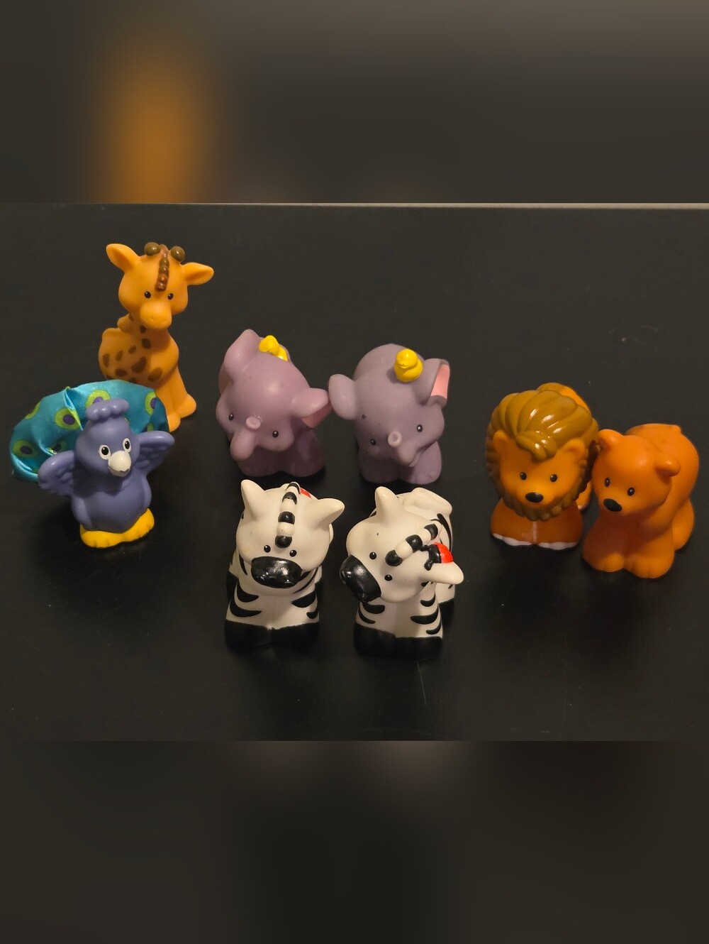 Little People Noahs Ark Animals - Peacock Elephant Giraffe Lion Zebra